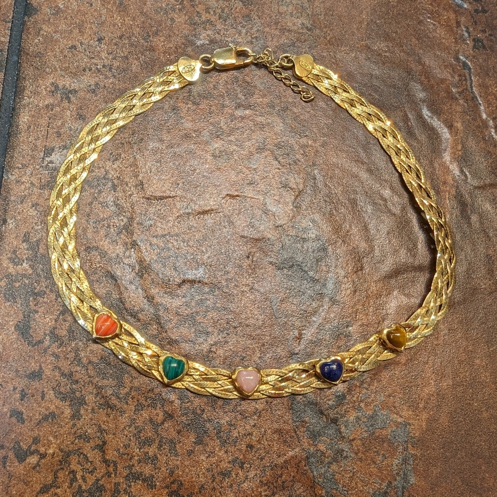Pamela Love Gold Necklace with Multicolor Accents